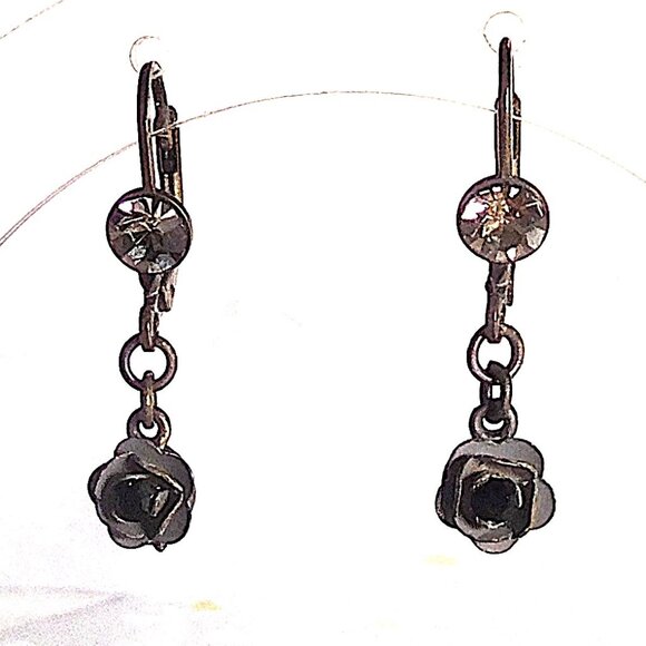 Crystal Rose Earrings - Picture 1 of 1